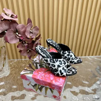 Stunning Vintage Metallic Heeled Sandals Italian Classic Luxury High Heels Replica Dolce Gabbana Womens Sandals and Slides