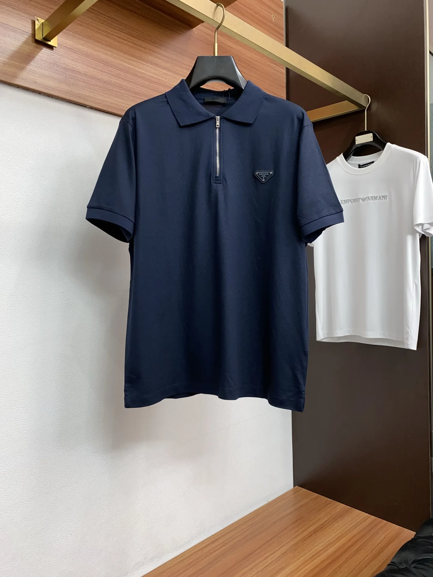 普拉达 2066春夏新款男士短袖Polo衫