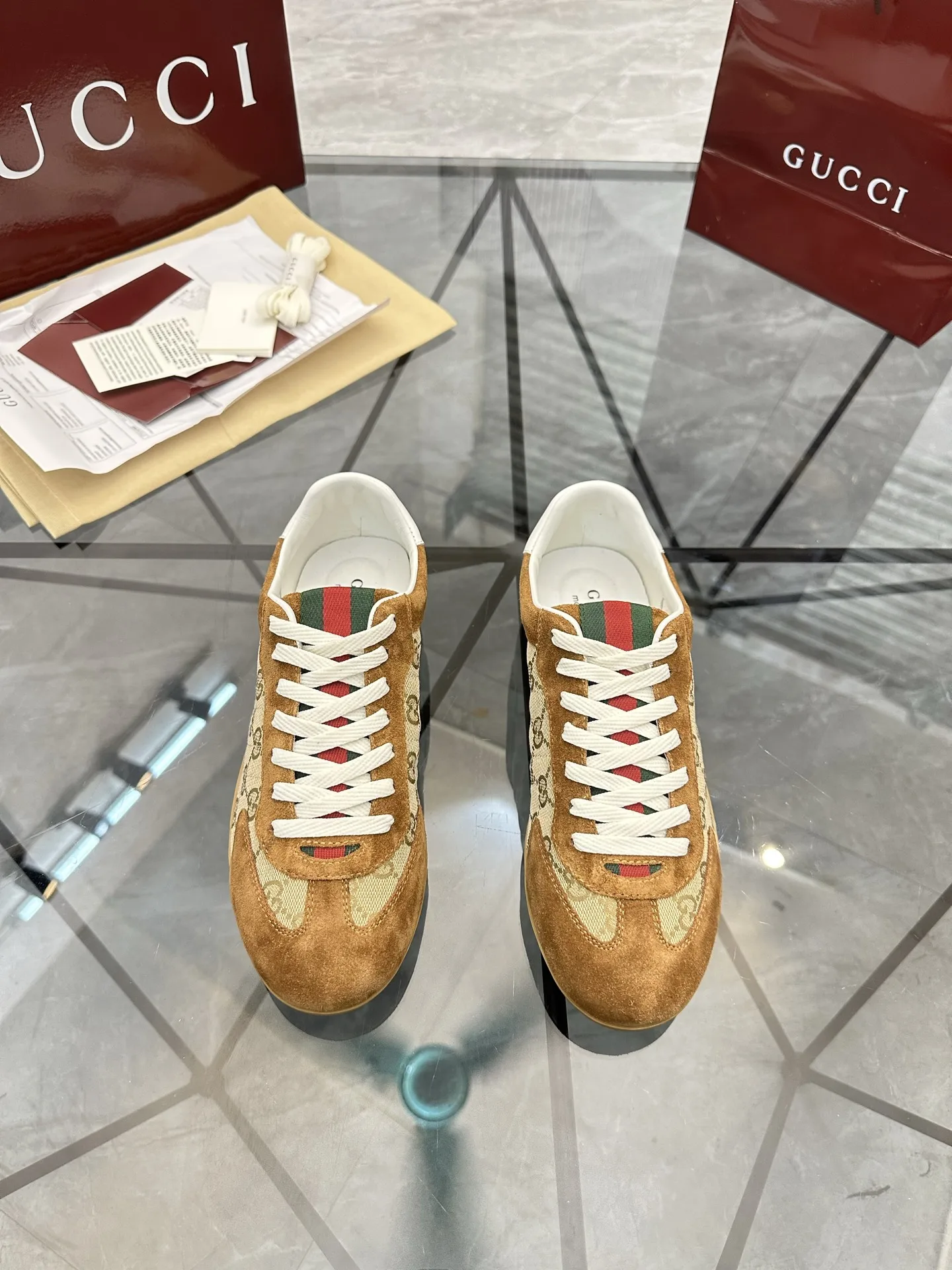 古奇 情侣款低帮休闲老爹鞋