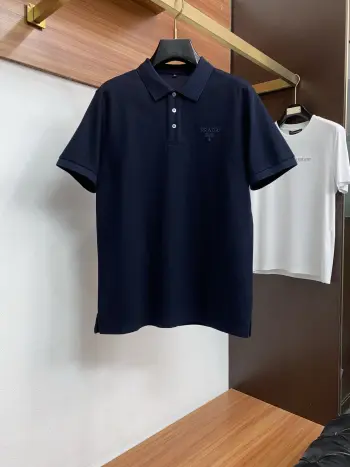 2066 Spring/Summer New Men s Short Sleeve Polo Shirt Replica Prada Tshirts and Polos