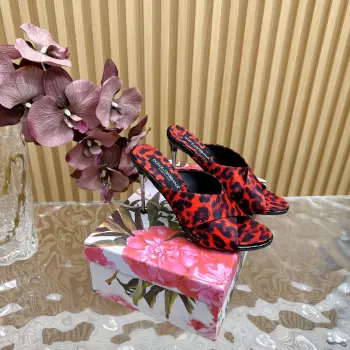 Stunning Vintage Metallic Heeled Sandals Italian Classic Luxury High Heels Replica Dolce Gabbana Womens Sandals and Slides