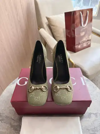 Signora系列鞋履 马衔扣高跟鞋 高仿古奇女士高跟鞋/单鞋