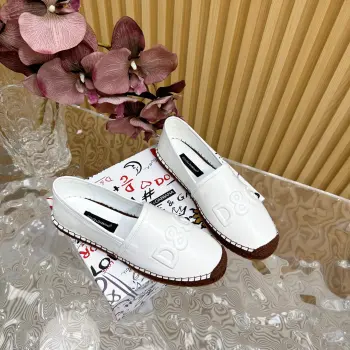 高版本麻底印花渔夫鞋 高仿杜嘉班纳女士休闲鞋/板鞋