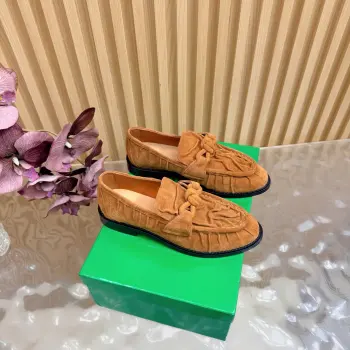 Metallic Twisted Shoes and Loafers Replica Bottega Veneta Womens Loafers and Dress Shoes