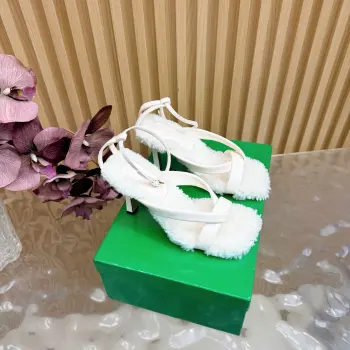 Adamo Series Wool High-Heeled Sandals Replica Bottega Veneta Womens Sandals and Slides