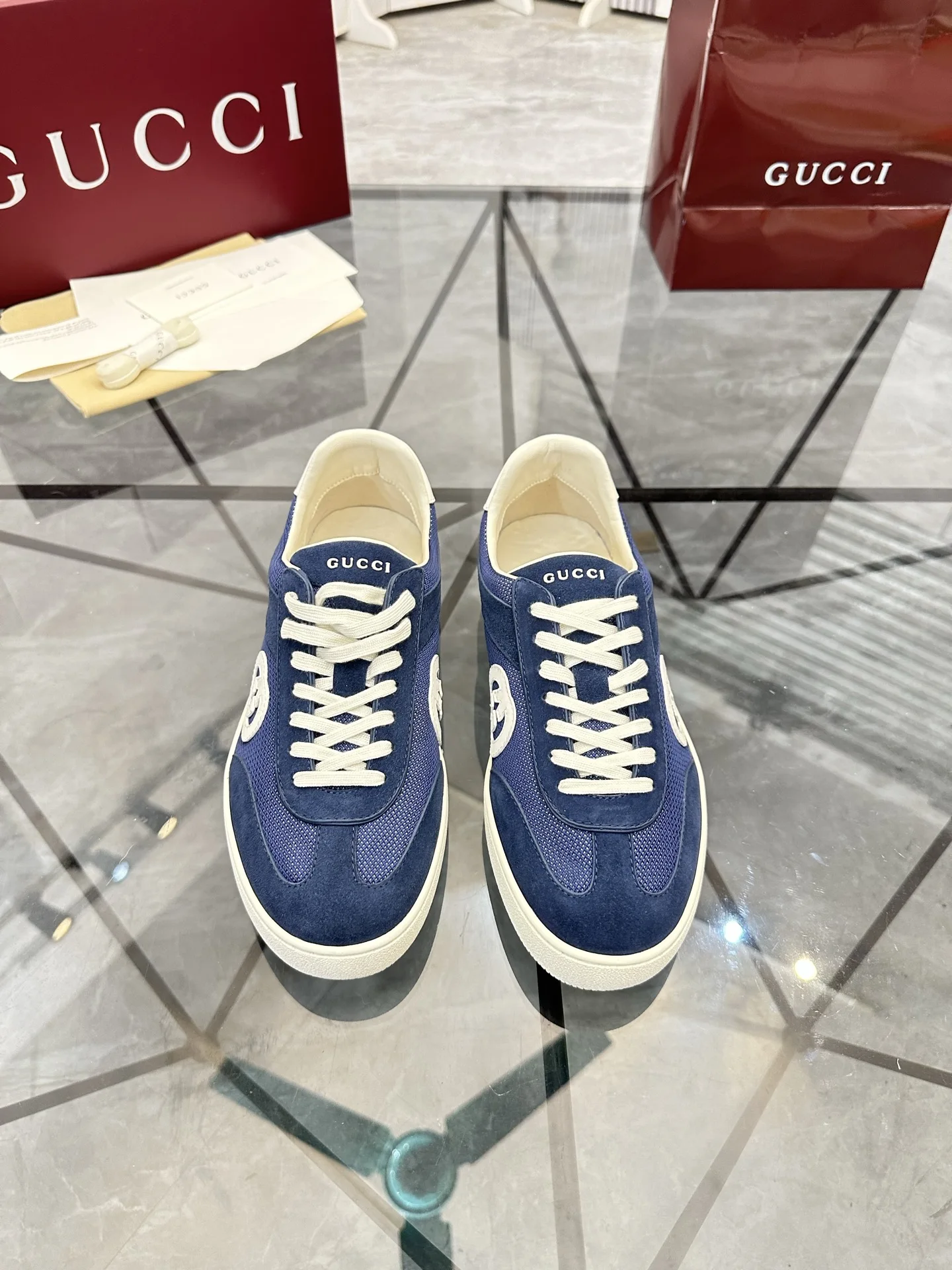 古奇 新款男士低帮休闲鞋