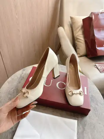 Signora系列鞋履 马衔扣高跟鞋 高仿古奇女士高跟鞋/单鞋