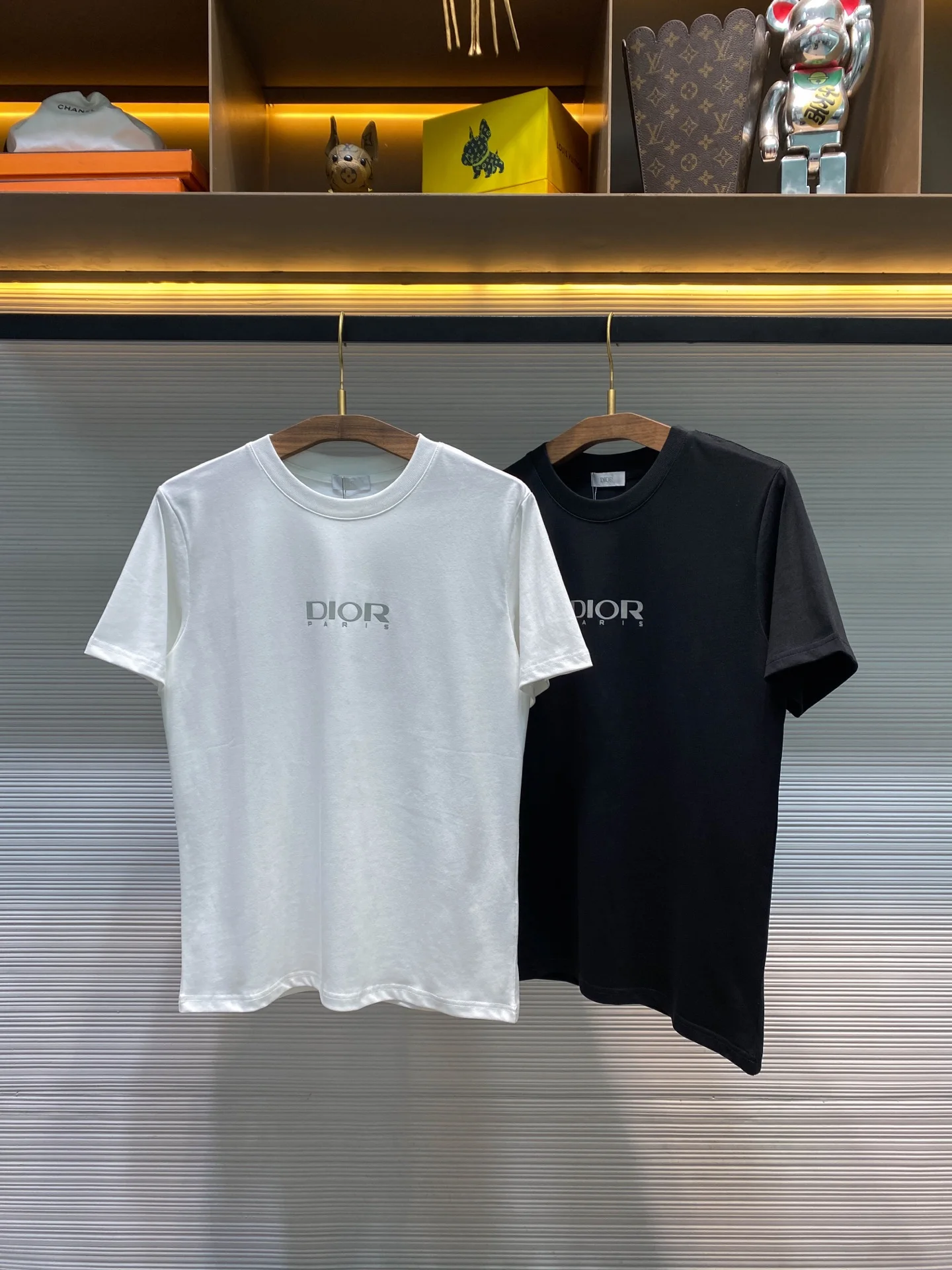 Dior Unisex Fashion Snow Mountain Co-branded Pattern Printed Casual Pullover Short Sleeve T-shirt