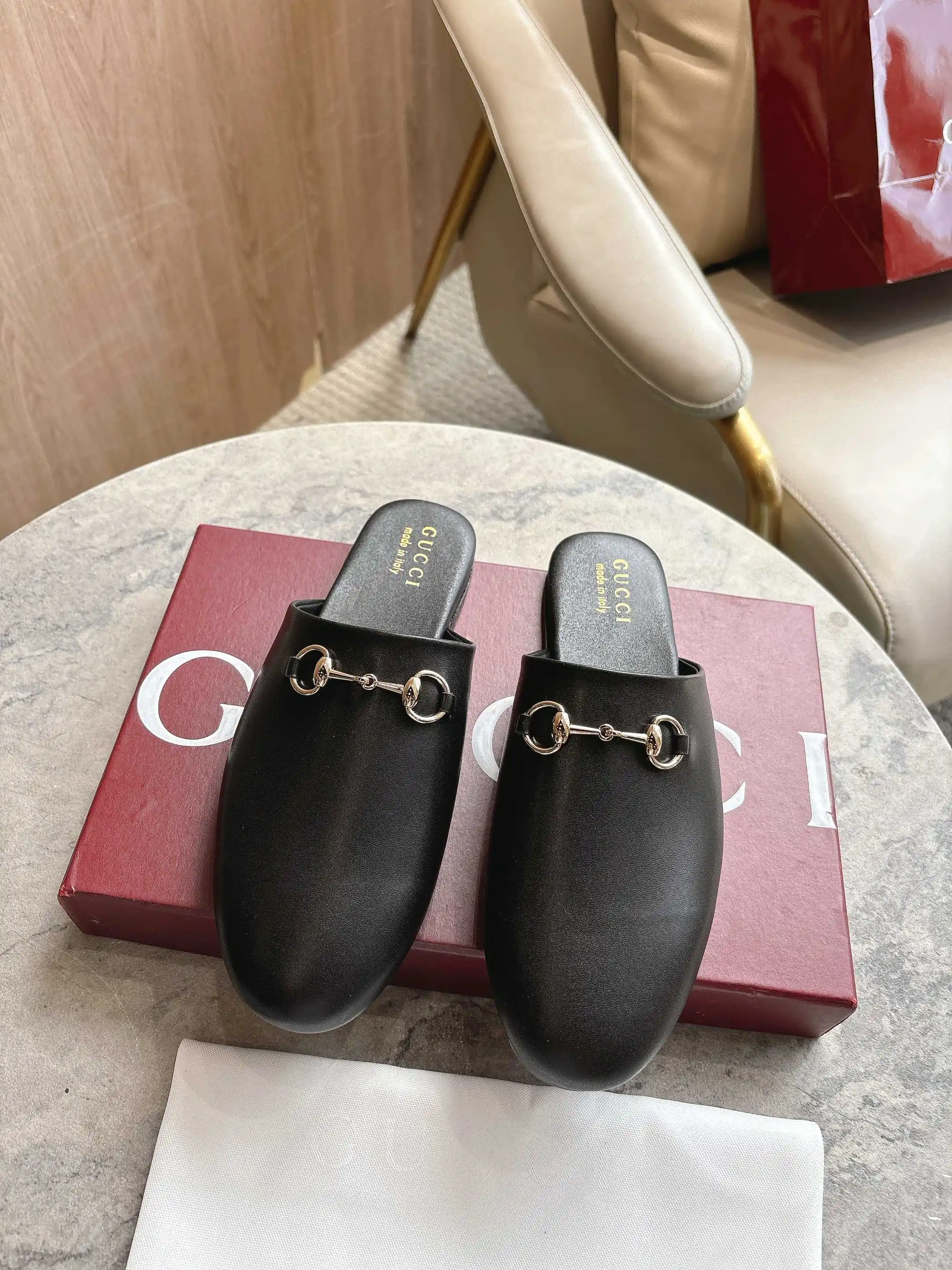 古奇 2025秋冬系列 马衔扣拖鞋