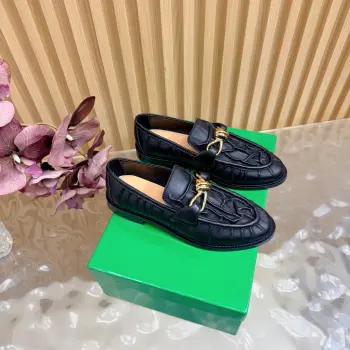 Metallic Twisted Shoes and Loafers Replica Bottega Veneta Womens Loafers and Dress Shoes