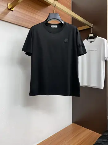 丝光棉圆领男士短袖T恤 高仿蒙口T恤/POLO衫