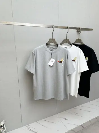 New Fashion Casual Short Sleeve T-Shirt with Runway Pattern Replica Dior Tshirts and Polos