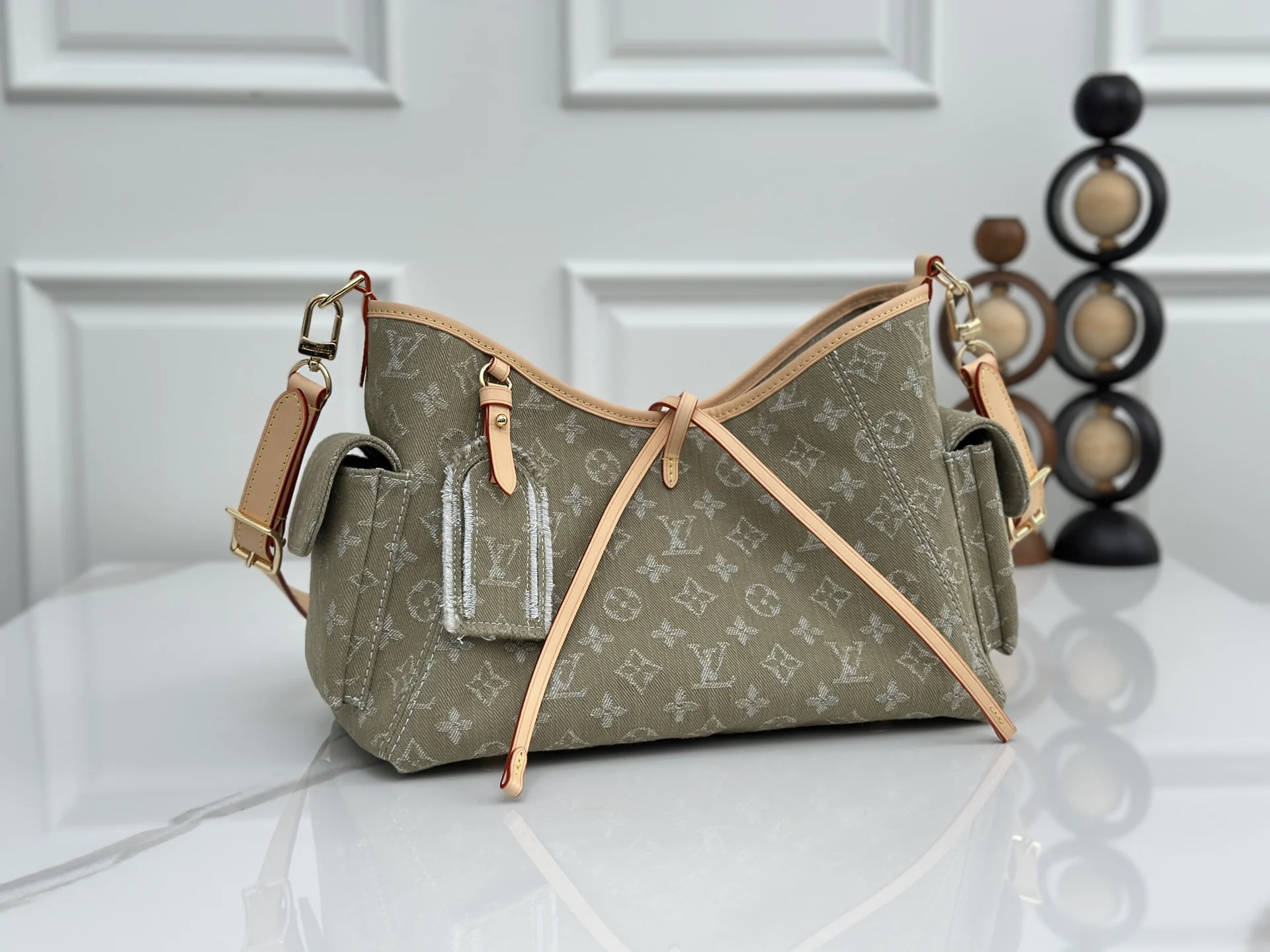 LV M27623 丹宁牛仔购物袋 女士斜挎包