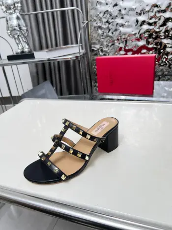 跟高6厘米 高跟凉拖鞋 高仿华伦天奴女士凉鞋/拖鞋