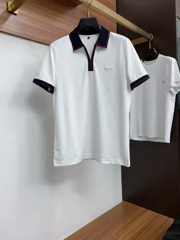 2026 Classic Fashion Lapel Polo Shirt Short Sleeve Replica Gucci Tshirts and Polos
