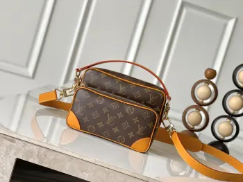  M14016 涂层帆布邮差包 女士斜挎包 高仿LV女包