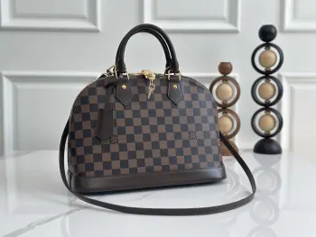 M53151 Vintage Coffee Check Shell Handbag Women s Crossbody Bag Replica Louis Vuitton womens bags