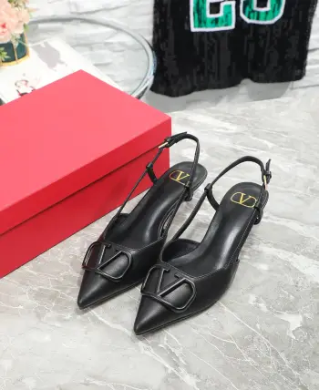 Heightened by 4 centimeters classic backless sandals Replica  Valentino Garavani Womens Sandals and Slides