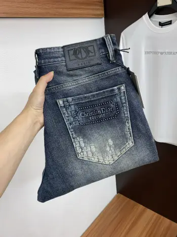 2026 Spring/Summer New Slim Straight Leg Jeans Replica Dior Jeans