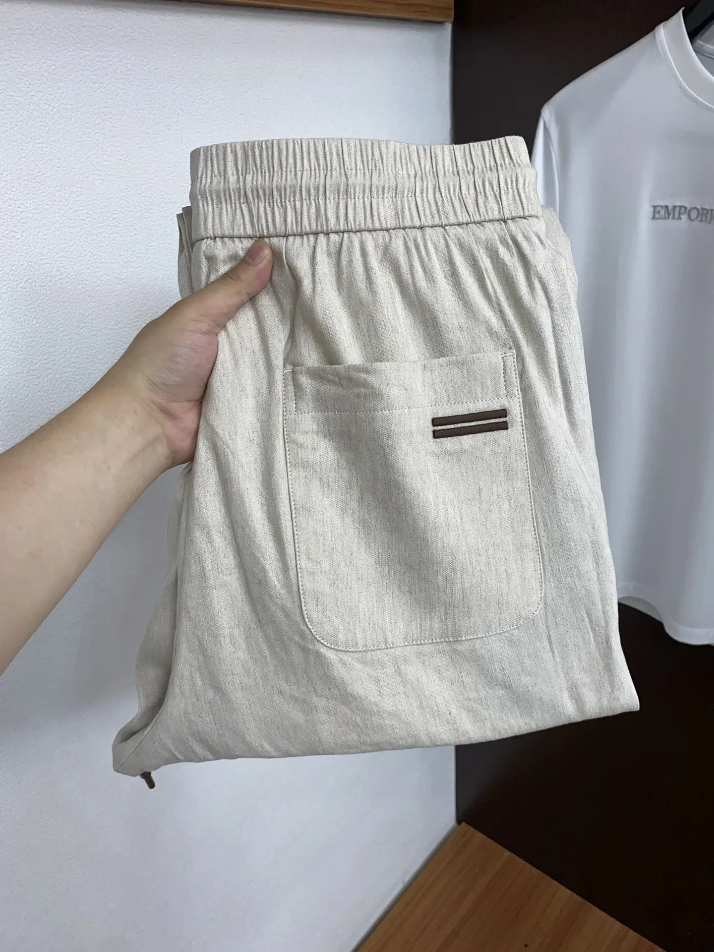 杰尼亚 麻料休闲裤 杰尼亚 麻料休闲裤