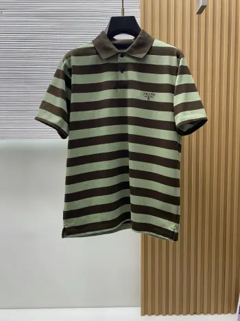 Men s Short Sleeve Polo Shirt Replica Prada Tshirts and Polos