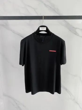 Latest men s round neck short sleeve Replica Prada Tshirts and Polos