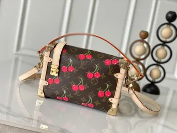 M14278 牛皮加固金属包角中号手袋 女士斜挎包 高仿LV女包