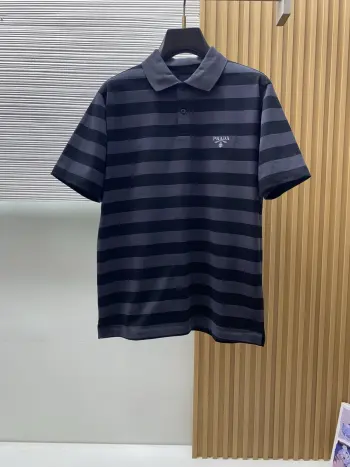Men s Short Sleeve Polo Shirt Replica Prada Tshirts and Polos