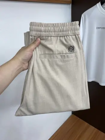 Men s Cotton Linen Casual Pants Replica Loewe Pants and Trousers