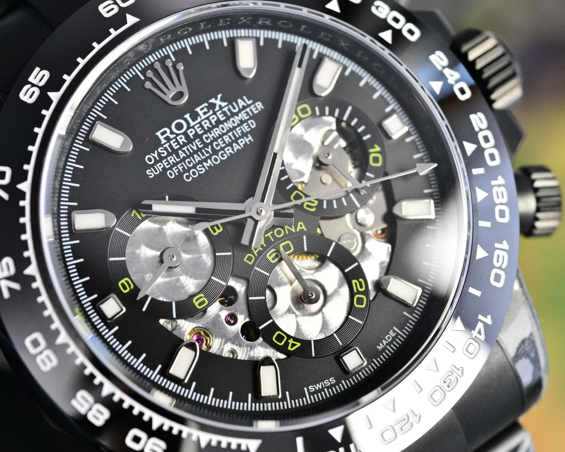 劳力士 第六代迪通拿碳黑复刻版 镂空男表 男士机械腕表