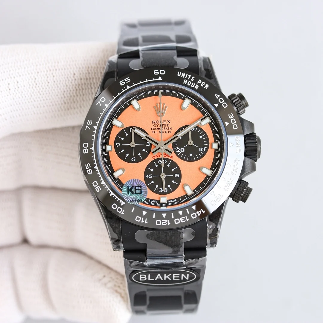 劳力士 7750 第六代迪通拿碳黑复刻机芯腕表 男士机械腕表