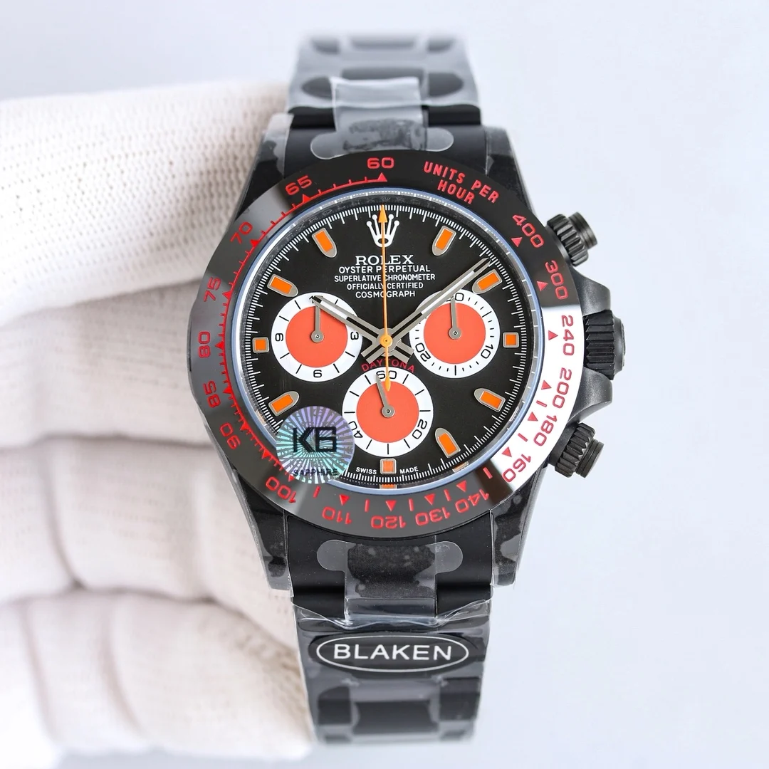 劳力士 7750 第六代迪通拿碳黑复刻机芯腕表 男士机械腕表