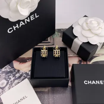 Three-layer scented leather chain small hoop earrings Replica Chanel Earrings