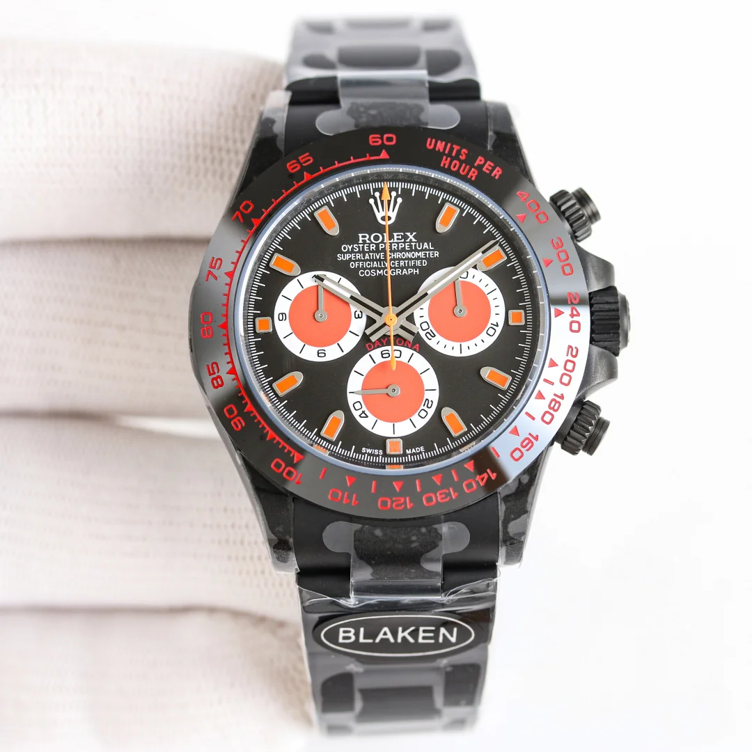 劳力士 7750 第六代迪通拿碳黑复刻机芯腕表 男士机械腕表