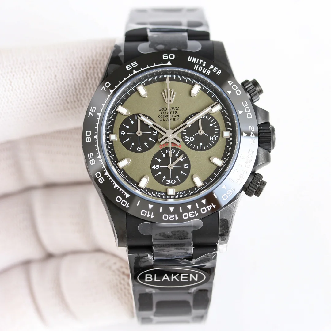 劳力士 7750 第六代迪通拿碳黑复刻机芯腕表 男士机械腕表