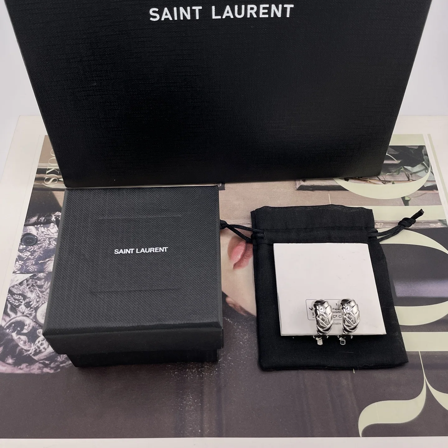 圣罗兰 ys1节节高耳夹