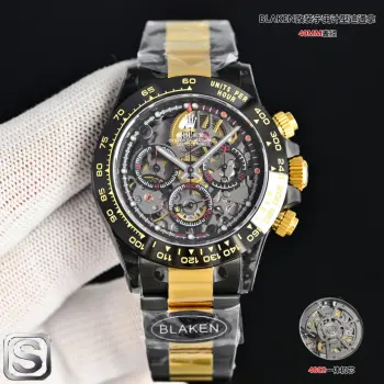 第六代迪通拿碳黑复刻版 镂空男表 男士机械腕表 高仿劳力士男士腕表