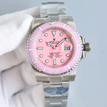 3135 ROLEX粉水鬼限量版粉色小猪佩奇 情侣款机械腕表 高仿劳力士男士腕表