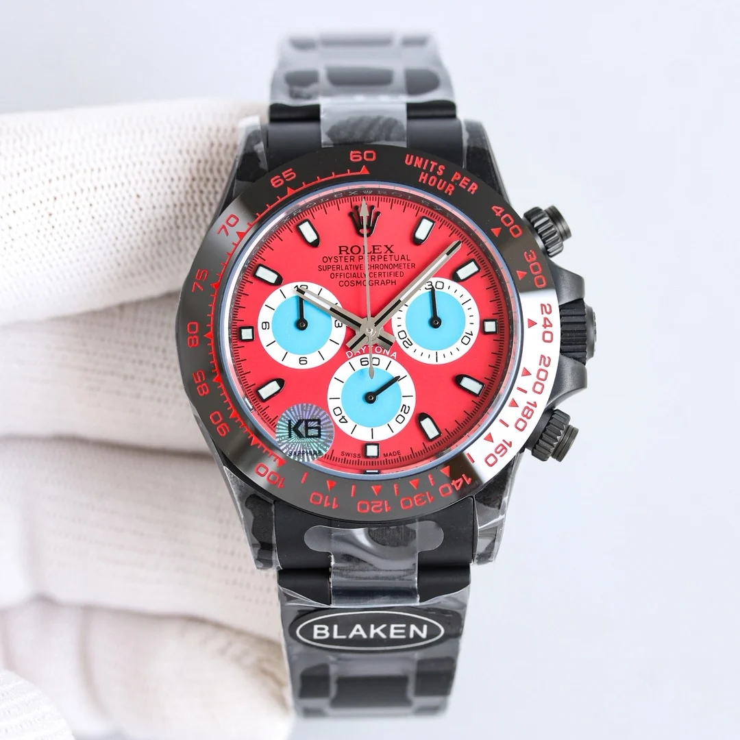 劳力士 7750 第六代迪通拿碳黑复刻机芯腕表 男士机械腕表