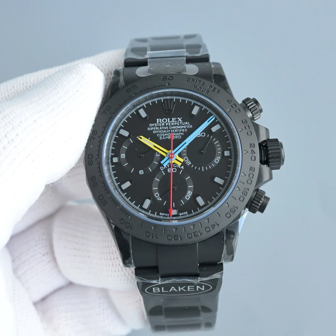 劳力士 7750 第六代迪通拿碳黑复刻机芯腕表 男士机械腕表