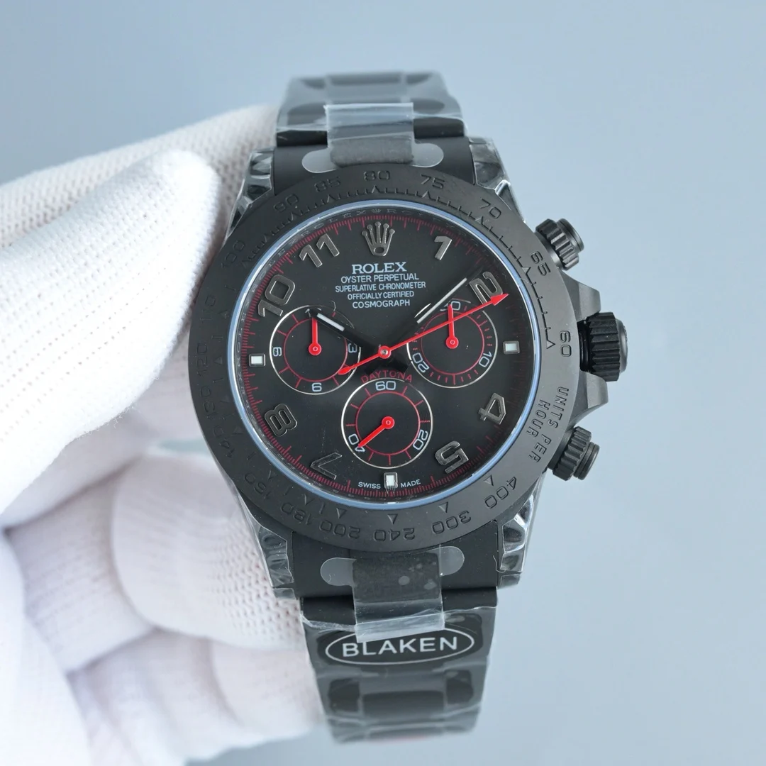 劳力士 7750 第六代迪通拿碳黑复刻机芯腕表 男士机械腕表