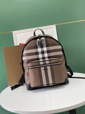 Latest Plaid Eco-Friendly Canvas Backpack Backpack Replica Burberry backpacks