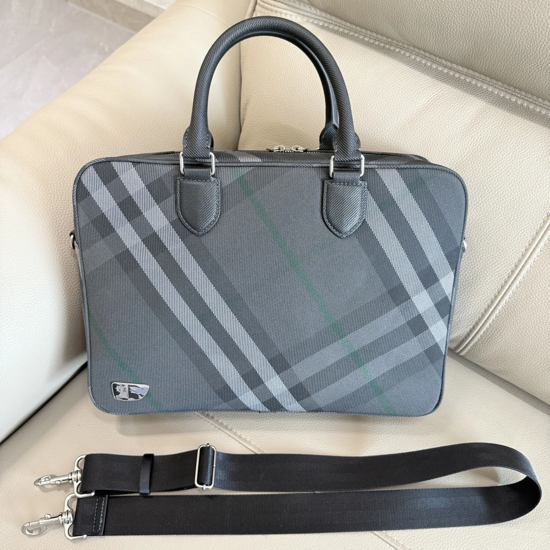 Burberry 8481 Plaid Briefcase Men s Crossbody Bag