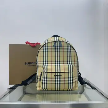 7491 Latest Plaid Eco-Friendly Canvas Backpack Backpack Replica Burberry backpacks