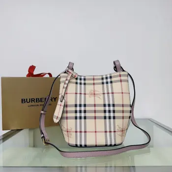 1581 Plaid Crossbody Bucket Bag for Women Replica Burberry womens bags