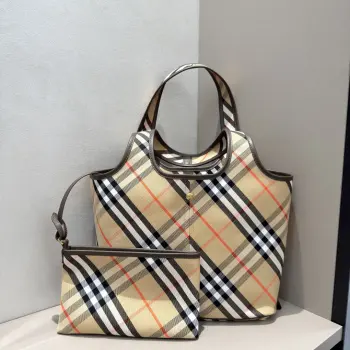 6861 Latest Plaid Tote Bag Women s Shoulder Bag Replica Burberry womens bags
