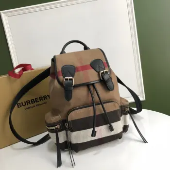 Plaid Military Backpack Replica Burberry backpacks