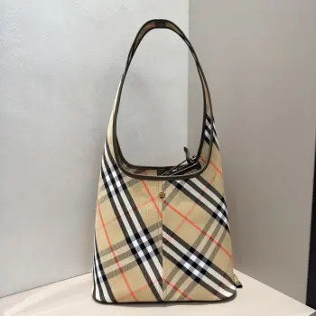6861 Latest Plaid Tote Bag Women s Shoulder Bag Replica Burberry womens bags