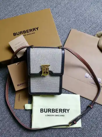 90231 New Small Structured Coated Canvas Robyn Bag Women s Crossbody Bag Replica Burberry womens bags