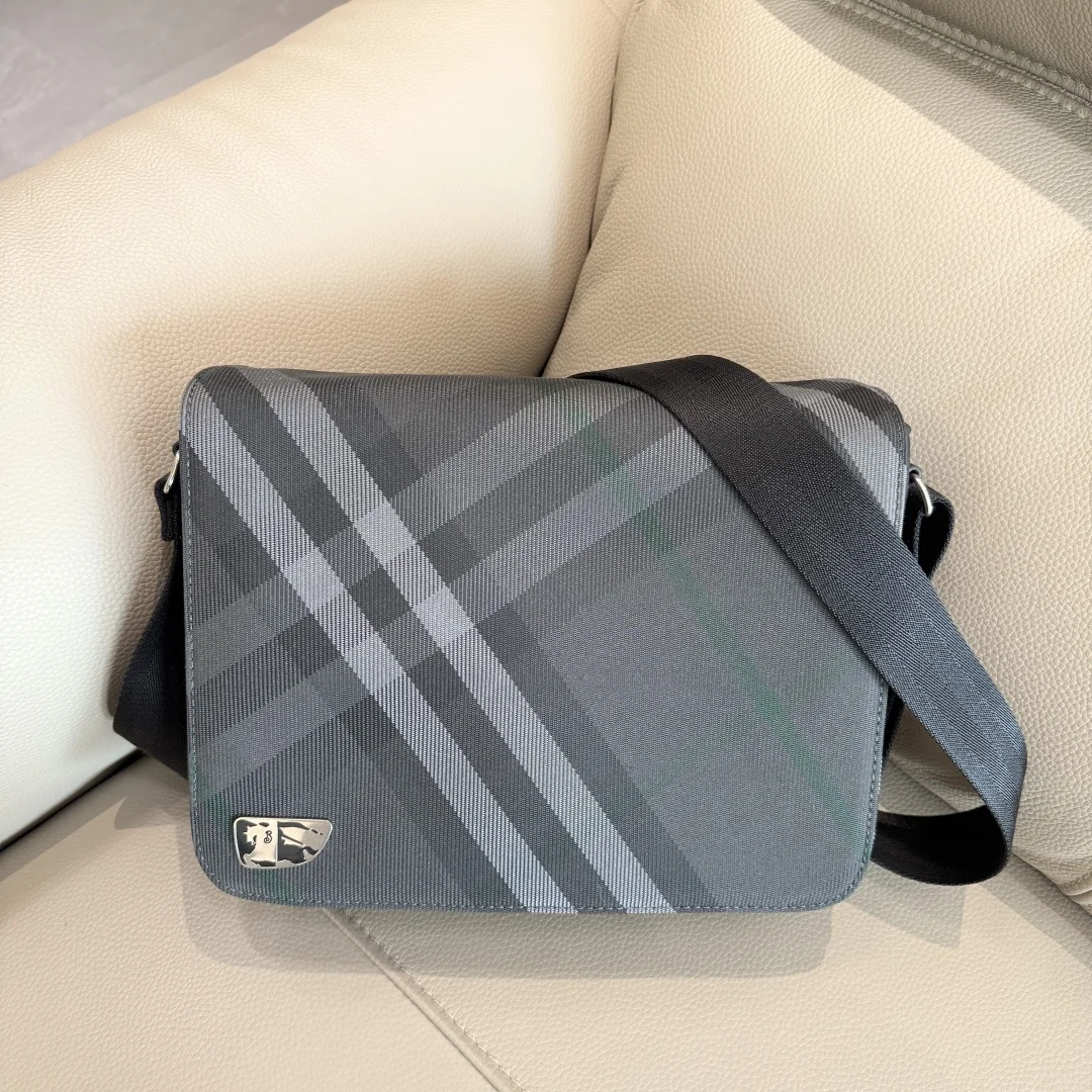 Burberry 8481 Plaid Messenger Bag Men s Crossbody Bag